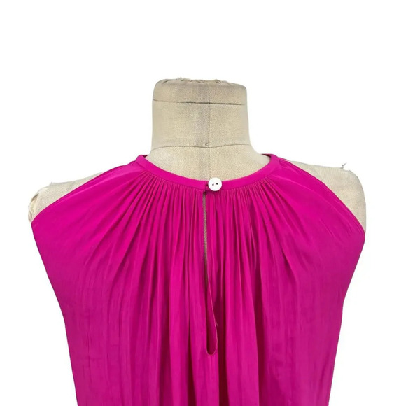 Ramy Brook Paris Sleeveless Dress in Wild Rose‎ Hibiscus Pink Size Medium - Picture 8 of 12